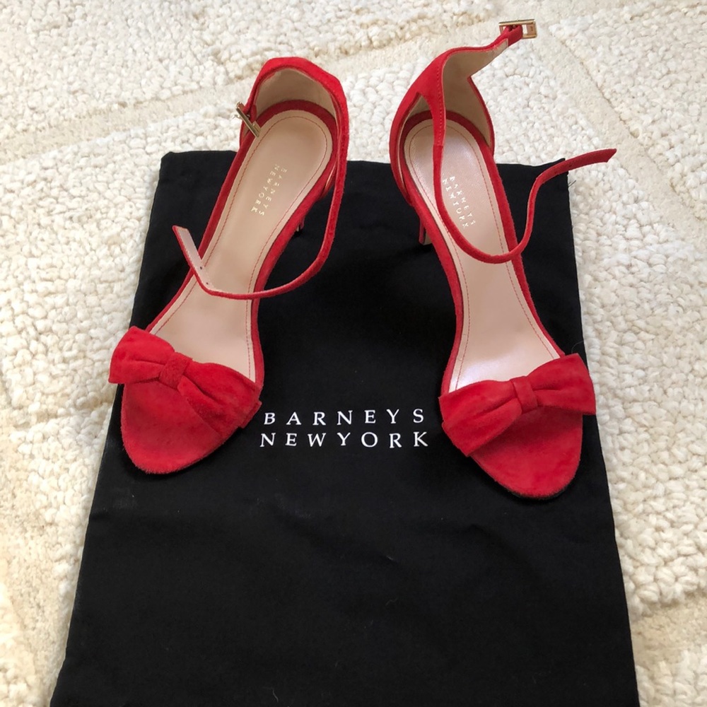 Barneys NY red sandals
